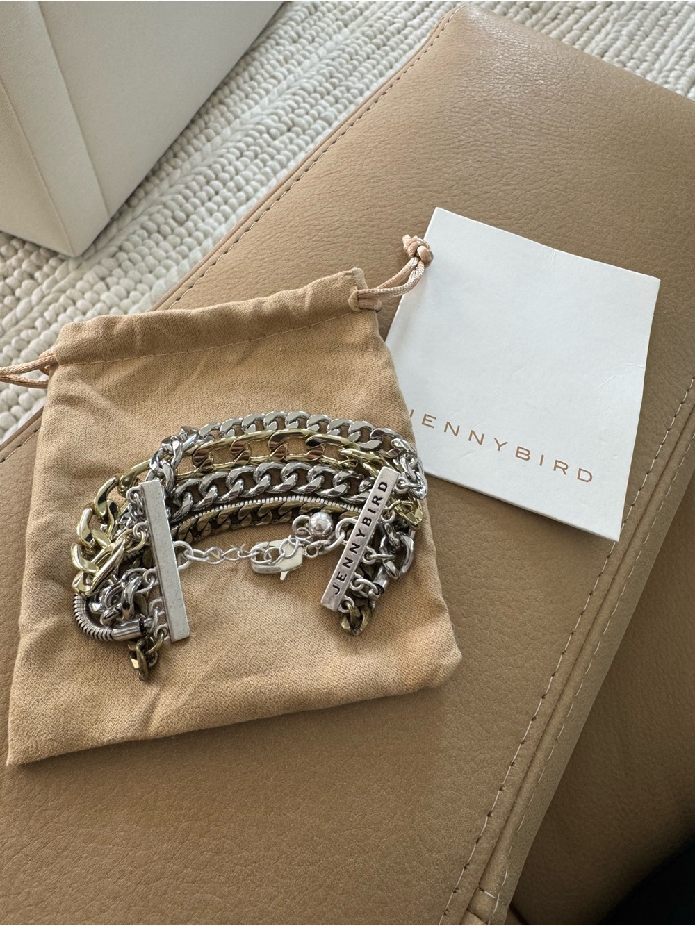 Jenny Bird Woman’s Multi-Chain Bracelet in Mixed Metal